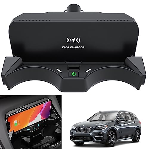 AutoQi Kabellose Handy-Ladestation Qi kfz-Ladegeräte passend für BMW X1 F48 Baujahr 2016 2017 2018 2019 von AutoQi