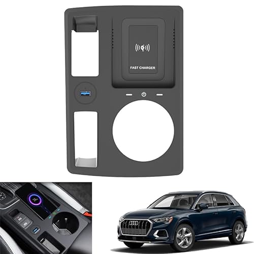 AutoQi Wireless Charger Kabellose Handy-Ladestation kfz-Ladegeräte passend für Audi Q3 / Q3 Sportback Baujahr 2018-2023 von AutoQi