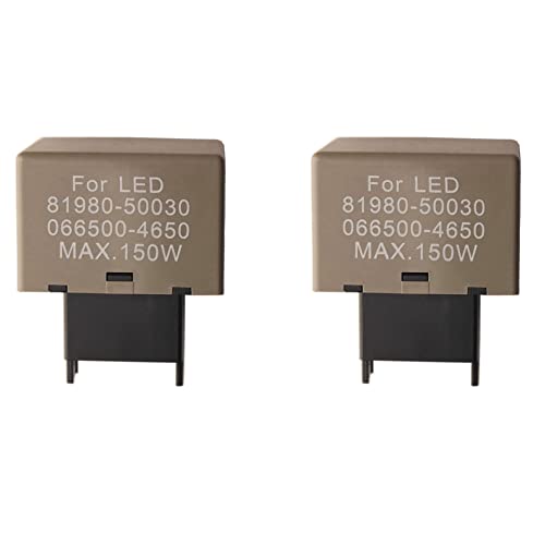 AutoSwan 2X 8-Poliges Elektronisches Blinker Relais für LED Lampe 81980-50030 066500-4650 von AutoSwan