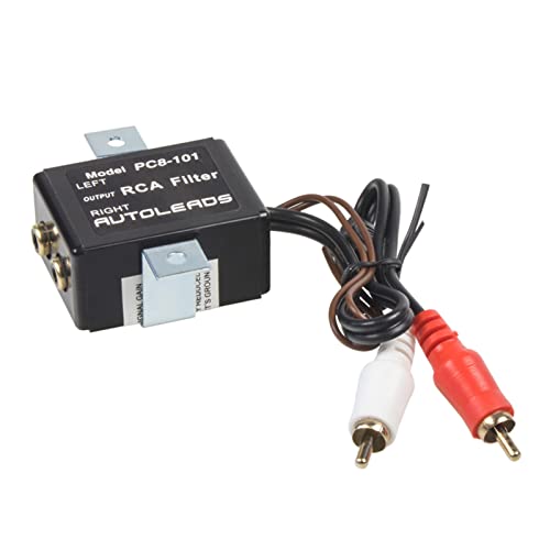 Autoleads PC8-101 Entstörfilter Cinch Massetrennfilter mit Halterung und Schrauben von Autoleads
