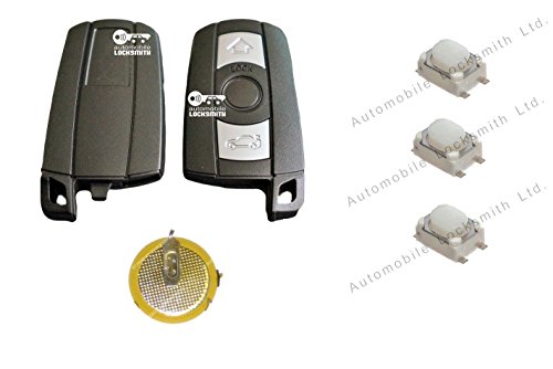 Auto Schlosser-Set – für BMW 1, 3, 5, 6, 7, E90, E92, E93, 3 Tasten, Schlüsselloser Zugang, Smart-Key, Funkgehäuse, Wiederaufladbare Batterie, Schalterersatz von Automobile Locksmith