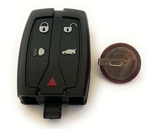 Automobile Locksmith Reparaturset kompatibel mit Land Rover Freelander 5 Tasten Funkschlüsselgehäuse Batterie VL2330 von Automobile Locksmith