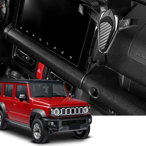 Autophoton Telefonhalter für Jimny 2019-2024 Konsole Bildschirmhalterung Clip Handyständer Aufbewahrungsbox Halterung (für 5-Türer) von Autophoton