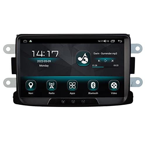 Autosion Android 10 Auto-DVD-Player, GPS, Stereo-Haupteinheit, Navi-Radio, Multimedia, WLAN, für Renault Duster Dacia Logan Sandero Xray 2012 2013 2014 2015 2016 2017, Lenkradsteuerung von Autosion