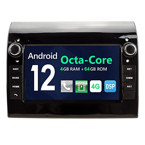 Autosion Android 9.0 Auto DVD GPS Radio Stereo Steuereinheit Navigation 4+64 GB BT WLAN für FIAT Ducato/Peugeot Boxer/Citroen Jumper Bluetooth Steeirng Wheel Control von Autosion
