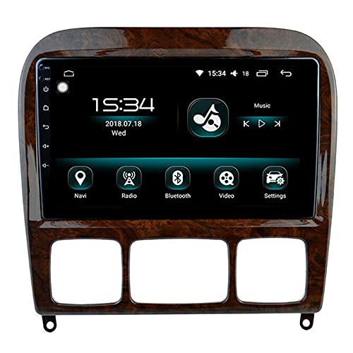 Autosion Android 9.0 Auto DVD GPS Radio Stereo Steuereinheit Navigation 64 GB BT 4 GB RAM WLAN für Mercedes Benz S Klasse W220 1998–2006 Bluetooth Steeirng Wheel Control von Autosion