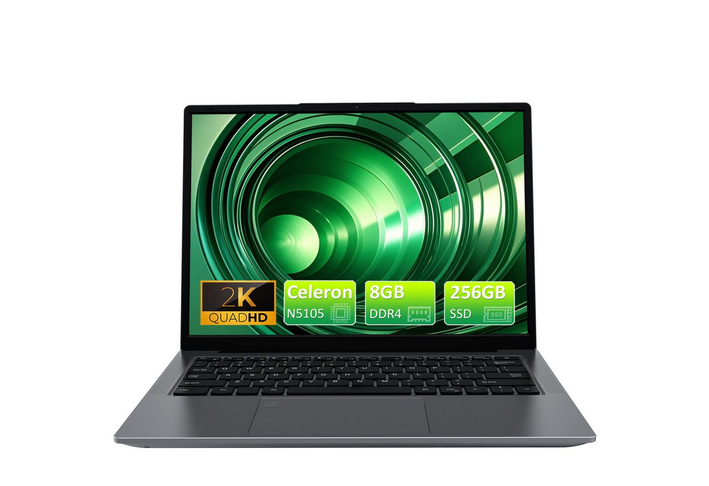Auusda T140J Laptop, 14,1 Zoll, Celeron N5105 Notebook (256 GB SSD, mit Harz- und PC-Materialien) von Auusda