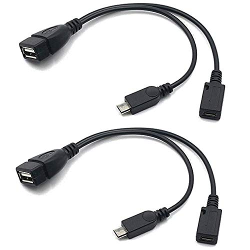 AuviPal 2-in-1 Micro-USB-auf-USB-Adapter (OTG-Kabel + Stromkabel) - 2 Stück von AuviPal