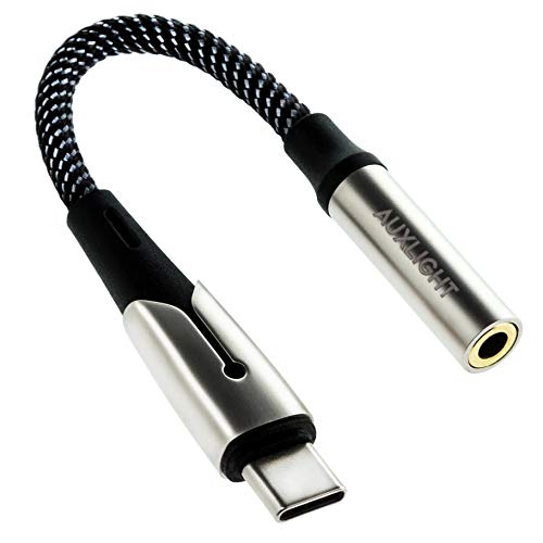 Auxlight USB C AUX Adapter Premium Kabel, USB-C auf 3,5mm Klinke Telefonieren, Kopfhörer, kompatibel mit iPad Pro Huawei P40 Pro Mate 30 Pro S20 21 Pixel 4 XL /3/2 Xiaomi Mi 8/9 OnePlus 7/8 Note 10 von Auxlight