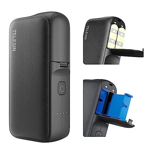 AuyKoo 10000 mAh Leistungsstarke Powerbank für GoPro Hero 11, Externe Schnellladebatterie Tragbare Powerbank für GoPro11 10 9 8 7 6 5 Black Schwarz von AuyKoo