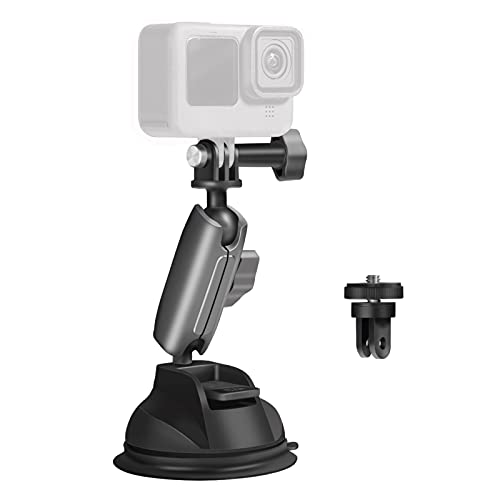 AuyKoo Saugnapfhalterung für GoPro 13/12/11/10/9/8/7/6/5 und Action-Kameras, Saugnapfhalterung Klapphalterung für Auto, Boot, Yacht, Motorrad für Videoaufnahmen von AuyKoo
