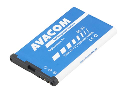 Handy Akku Nokia 5230, 5800, X6 Li-Ion 3, 7V 1320mAh (Ersatz BL-5J) von Avacom