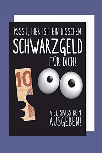 Geburtstag Humor Geldkarte Grußkarte Applikation Schwarzgeld C6 von AvanCarte