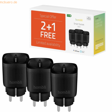 Avanca International BV Hombli smarte Steckdose EU, schwarz, 2+1 Promo Avanca International BV Hombli smarte Steckdose EU, schwarz, 2+1 Promo von Avanca International BV