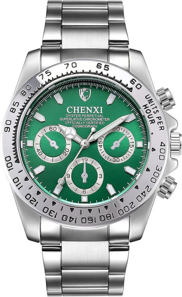 Avaner Hochwertiges Quarzwerk-Edelstahlgehäuse gewährleisten Zeitmessung Watch, Männliche Quarzuhr mit stilvollem Design und Multifunktionsanzeige von Avaner