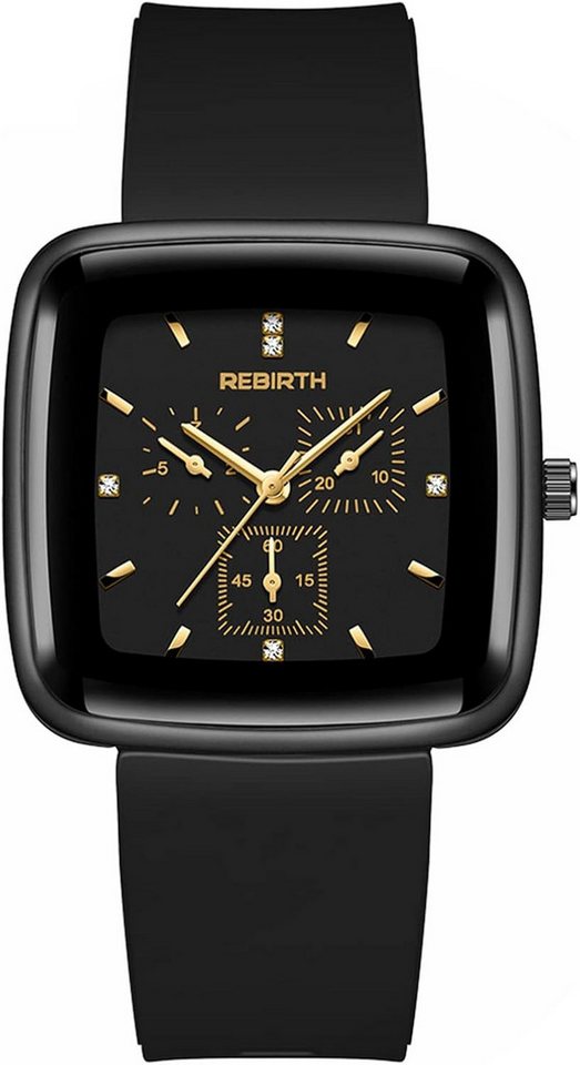 Avaner Klassische Unisex Quarzuhr-quadratischem Zifferblatt & Silikonarmband Watch, 3 ATM Wasserdichtigkeit schützt vor Spritzwasser und Regen Avaner Klassische Unisex Quarzuhr-quadratischem Zifferblatt & Silikonarmband Watch, 3 ATM Wasserdichtigkeit schützt vor Spritzwasser und Regen von Avaner