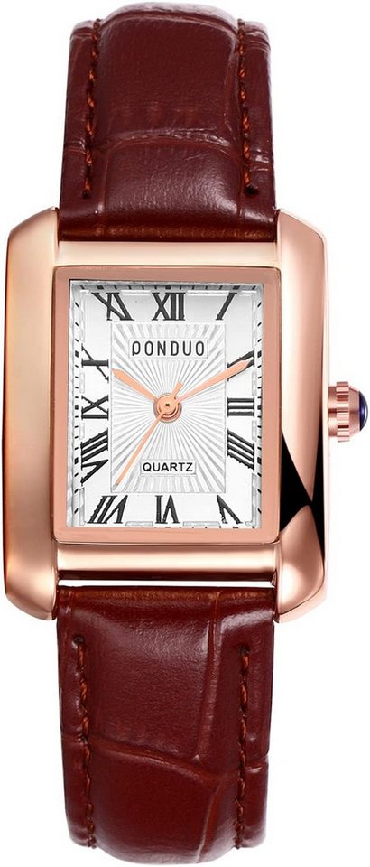 Avaner Modische Uhr-minimalistischer Form und Komfort eleganter Linienführung Watch, Modische Quarzuhr für Damen und Herren mit eckigem Zifferblatt von Avaner