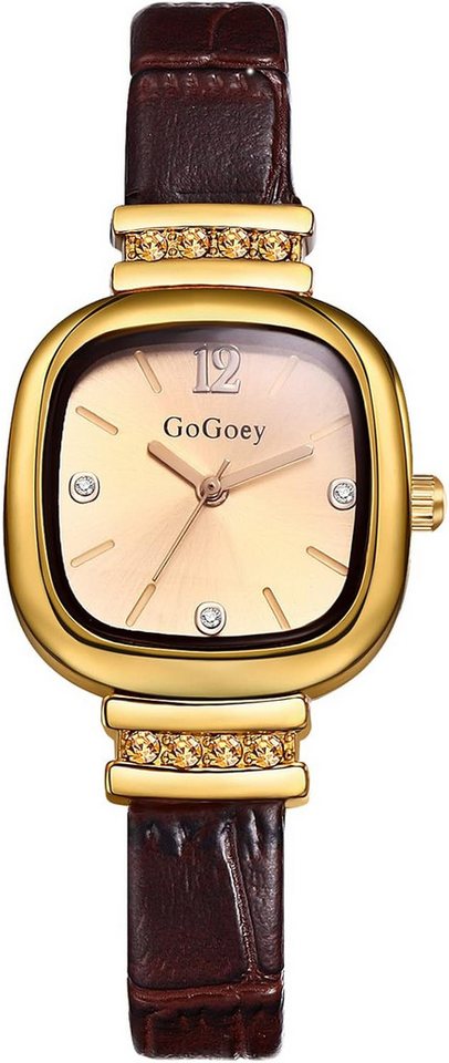 Avaner Watch, Elegantes Vintage-Design Quadratisches Zifferblatt mit weichen Linien von Avaner
