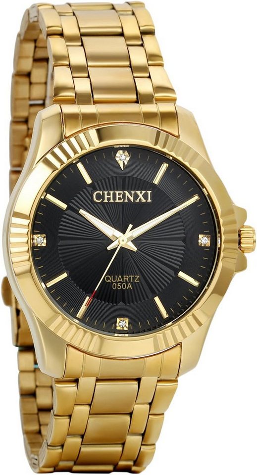 Avaner für Männer Multifunktions DREI Zeitzonenanzeige Watch, mit Edelstahl Analog Quarzwerk wasserdichte Business von Avaner