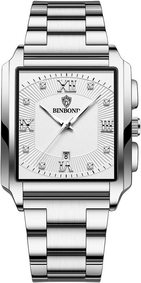 Avaner für Männer Multifunktions DREI Zeitzonenanzeige Watch, mit Edelstahl Analog Quarzwerk wasserdichte Business von Avaner