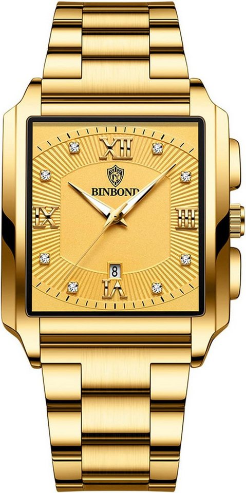 Avaner für Männer Multifunktions DREI Zeitzonenanzeige Watch, mit Edelstahl Analog Quarzwerk wasserdichte Business von Avaner