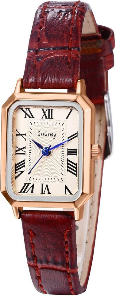 Avaner mit Präzise Zeitmessung Hochwertiges Quarzwerk und robuste Legierung Watch, Elegantes Vintage-Design Quadratisches Zifferblatt mit weichen Linien von Avaner