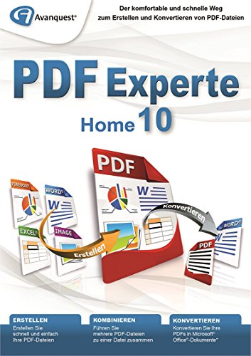 PDF Experte 10 Home - Der komfortable und schnelle Weg zum Erstellen und Konvertieren von PDF-Dateien - Windows 10, 8, 7, Vista, XP [Download] von Avanquest Software