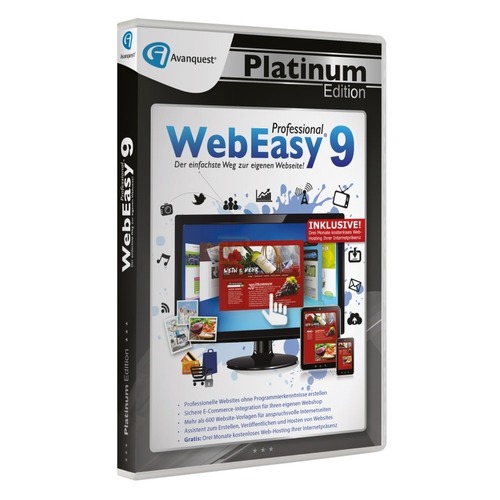 WebEasy 9 Professional Vollversion DVD-Box Platinum Edition WebEasy 9 Professional Vollversion DVD-Box Platinum Edition von Avanquest