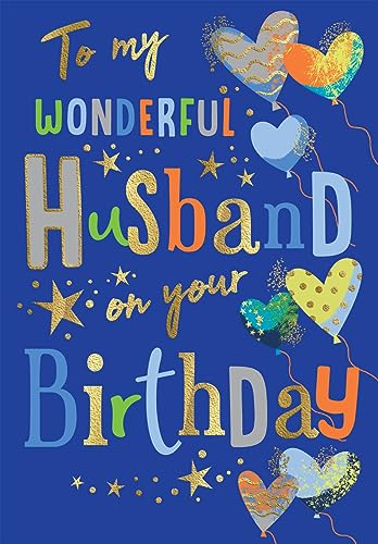 Avant Garde Studios Geburtstagskarte Wonderful Husband, 22,9 x 15,2 cm von Avant Garde Studios