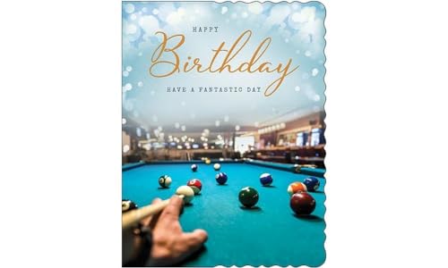 Avant Garde Studios Happy Birthday Karte Billardtisch – 20,3 x 15,2 cm von Avant Garde Studios