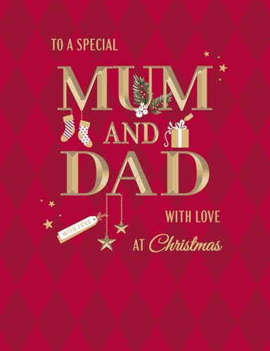 Avant Garde Studios Klassische Weihnachtskarte, Pärchen Special Mum & Dad – 20,3 x 15,2 cm – Piccadilly Greetings von Avant Garde Studios