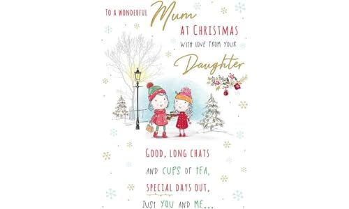 Avant Garde Studios Piccadilly Greetings Weihnachtskarte, Aufschrift Mum From Daughter, 22,9 x 15,2 cm von Avant Garde Studios
