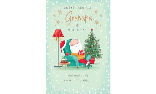 Avant Garde Studios Piccadilly Greetings Weihnachtskarte, Motiv: Großvater, Weihnachtsmann ruht – 22,9 x 15,2 cm von Avant Garde Studios