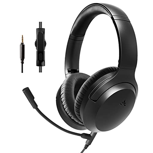 Avantalk Aria Line M - Over-Ear-Kopfhörer mit Mikrofon kabelgebunden für kristallklare Anrufe, Stummschalter und Lautstärkeregler für 3,5-mm-AUX-Geräte Handys, PC, Computer, PS4, PS5, Gaming von Avantalk