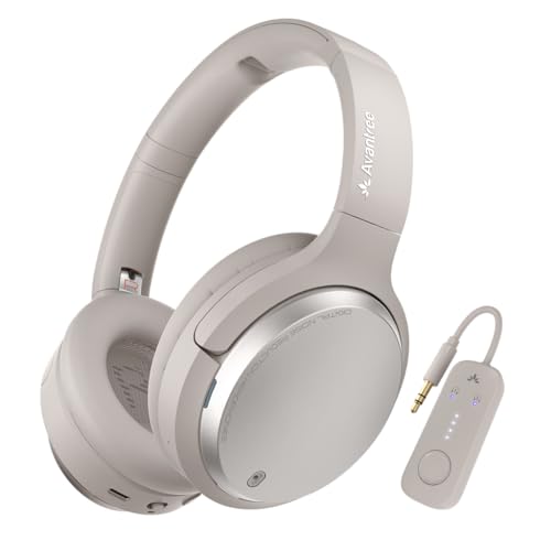 Avantalk Sky Eon - Bluetooth Noise Cancelling Kopfhörer für Flugzeu und Mobiltelefone mit drahtlosem Adapter, ANC und Umgebungsmodus, geräumige und komfortable Ohrpolster, 45 Stunden Spielzeit von Avantalk