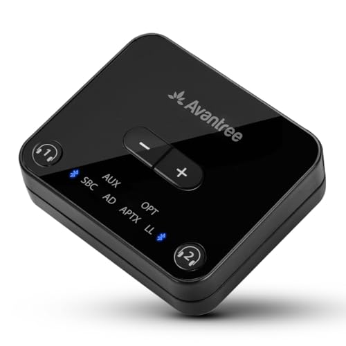 Avantree Audikast 2 Bluetooth 5.3 Transmitter Sender für TV PC mit Lautstärkeregelung, aptX Low Latency kabelloser Audio Adapter für 2 Kopfhörer von Avantree