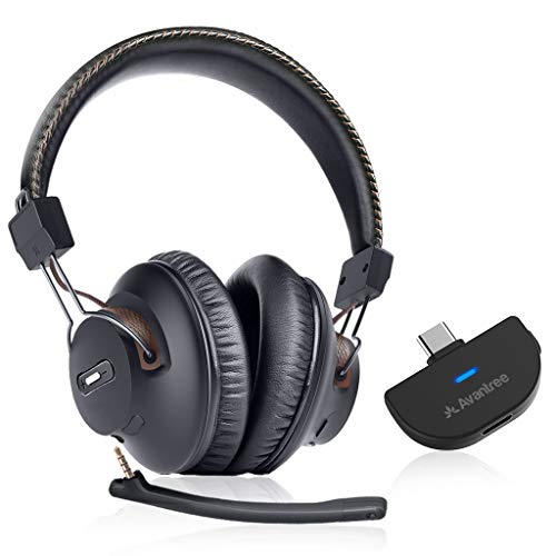 Avantree C519M – Bluetooth Kopfhörer mit Mikrofon für PS5 und Switch, Kabelloses Headset mit USB-C-Adapter für PC und Laptop, Low Latency, Unterstützt Zwei Kopfhörer, 40 Stunden Spielzeit von Avantree