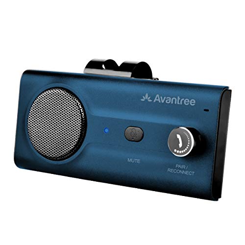 Avantree CK11 Bluetooth 5.0 Freisprecheinrichtung, Auto-Kit, Siri Assistent, Bewegungssensor Auto ON, Lautstärkeregler, kabelloser Freisprechlautsprecher mit Visierclip - Blau von Avantree