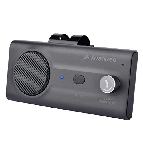 Avantree CK11 Kfz Bluetooth 5.0 Freisprecheinrichtung Freisprechanlage Car Kit für Sonnenblende, Lauter Lautsprecher, Siri Assistant Unterstützung, Lautstärkeregler, Auto Power On – Titan von Avantree