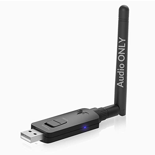 Avantree DG60 USB Bluetooth 5.0 Audio Adapter mit großer Reichweite für PC PS4 PS5 Mac Laptop, drahtloser aptX Audio-Dongle mit hervorragendem Klang und geringer Latenz für Kopfhörer/Lautsprecher von Avantree