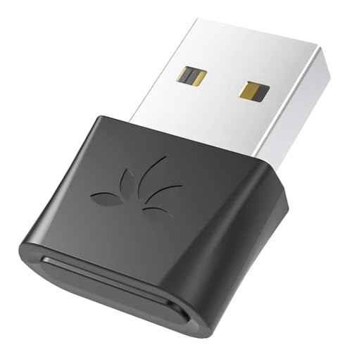 Avantree DG80 Bluetooth 5.0 USB Audio Adapter Dongle für PC Computer Laptop Mac PS4 PS5 Kopfhörer Lautsprecher, Ideal für Musik, Anrufe, Spiele, aptX Low Latency, Plug & Play (nur Audio) von Avantree