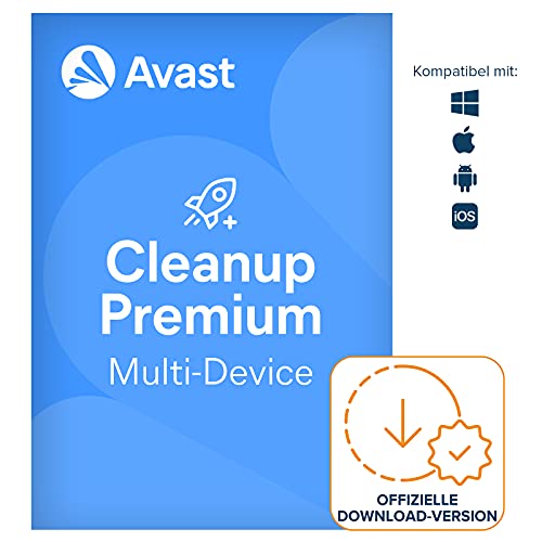 Avast Cleanup Premium 2024 - Junk-Dateien entfernen und das System beschleunigen - für Windows, macOS und Android | 10 Gerät | 1 Jahr | PC/Mac | Aktivierungscode per Email von Avast