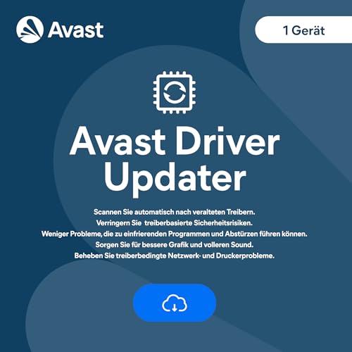 Avast Driver Updater 2024 - Treiber automatisch aktualisieren und reparieren - für Windows | 1 Gerät | 1 Jahr | PC | PC Aktivierungscode per Email von Avast