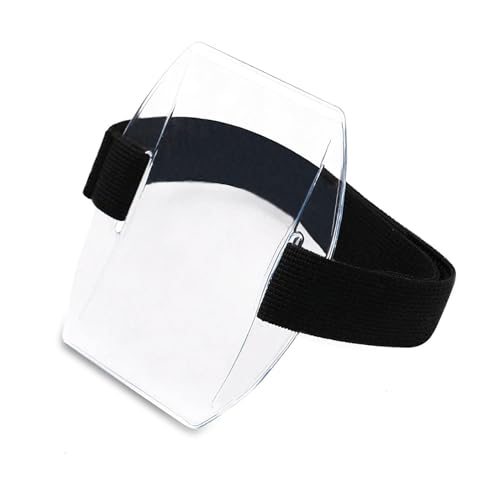 Avejjbaey Arm-Ausweishalter mit verstellbarem Riemen, Kunststoff-Ausweishalter, Namensschild-Ausweishalter, wasserdichter von Avejjbaey