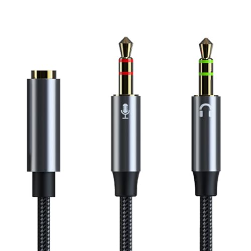 Avejjbaey Geflochtenes Soundsplitterkabel Mit Goldplatten Steckverbinder 3 5 Mm Soundsplitter Für Ohrhörer Mikrofon Stereo Sound Auf Computern von Avejjbaey