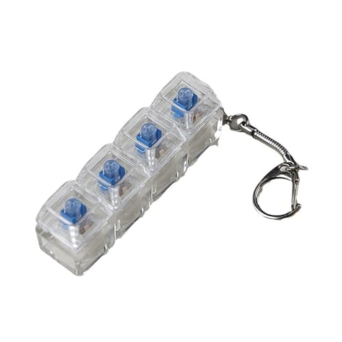 Avejjbaey Mechanische Tastaturschalter, Tester, Schlüsselanhänger, Spielzeug mit LED-Licht drücken und durchscheinenden farbigen Tastenkappen, ABS-Material von Avejjbaey
