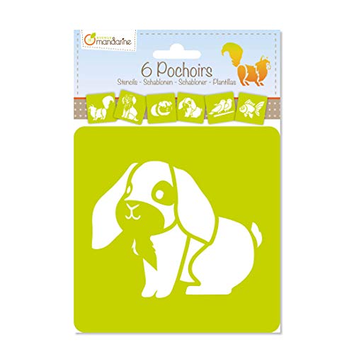 Avenue Mandarine 42445MD - Set mit 6 Schablonen, 15 x 15 cm, geeignet für Kinder ab 3 Jahren, für Filz- und Farbstifte, Farben oder Farbbomben, Haustiere, 1 Set, mehrfarbig Avenue Mandarine 42445MD - Set mit 6 Schablonen, 15 x 15 cm, geeignet für Kinder ab 3 Jahren, für Filz- und Farbstifte, Farben oder Farbbomben, Haustiere, 1 Set, mehrfarbig von Avenue Mandarine