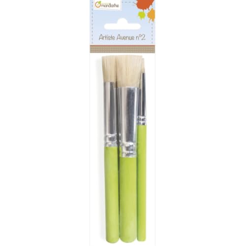 Avenue Mandarine 42462MD - Set mit 3 Pinseln, unterschiedliche Breiten, ideal für Ihre Kunstprojekte und Bastelarbeit, kann mit Schablonen verwendet werden, 1 Set, Mehrfarbig Avenue Mandarine 42462MD - Set mit 3 Pinseln, unterschiedliche Breiten, ideal für Ihre Kunstprojekte und Bastelarbeit, kann mit Schablonen verwendet werden, 1 Set, Mehrfarbig von Avenue Mandarine