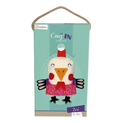 Avenue Mandarine 52652O Puppe Little Couz'In Nähsets (ideal für Kinder ab 6 Jahren) 1 Stück Zoé das Huhn, Zoé La Henne von Avenue Mandarine