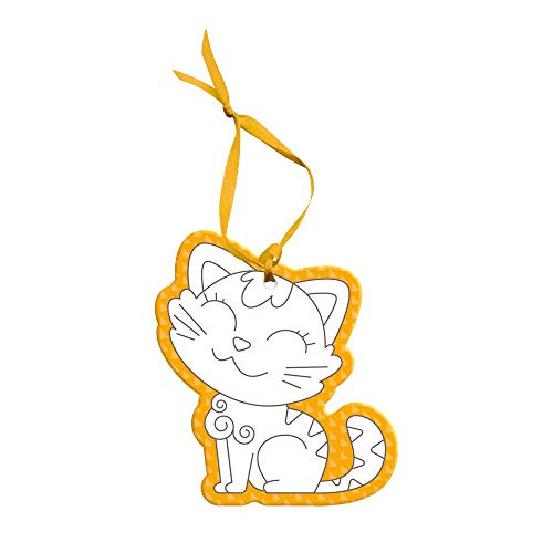 Avenue Mandarine GY086C - Graffy Hang zum Ausmalen mit Schleife, 7x11 cm, Katze, 1 Stück Avenue Mandarine GY086C - Graffy Hang zum Ausmalen mit Schleife, 7x11 cm, Katze, 1 Stück von Avenue Mandarine